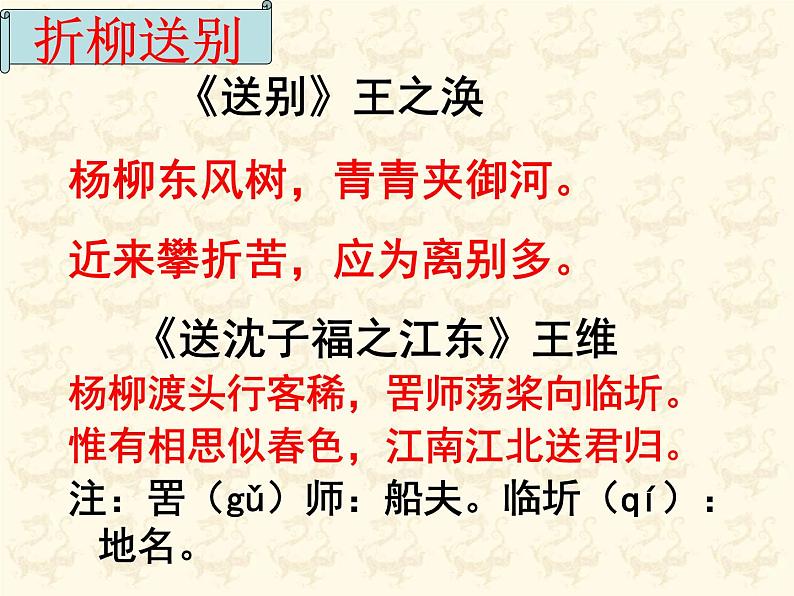 2023届高考语文复习:送别诗 课件第8页