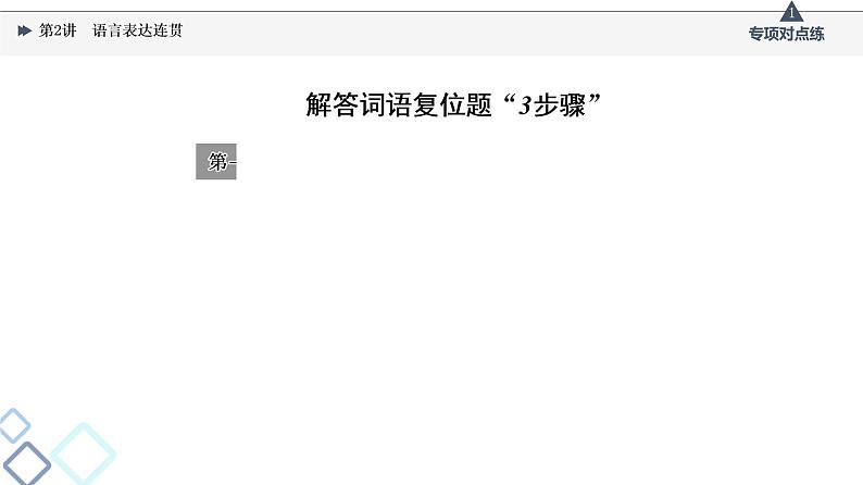 2022版高考语文一轮复习 第3部分 专题11 第2讲 语言表达连贯课件PPT第4页