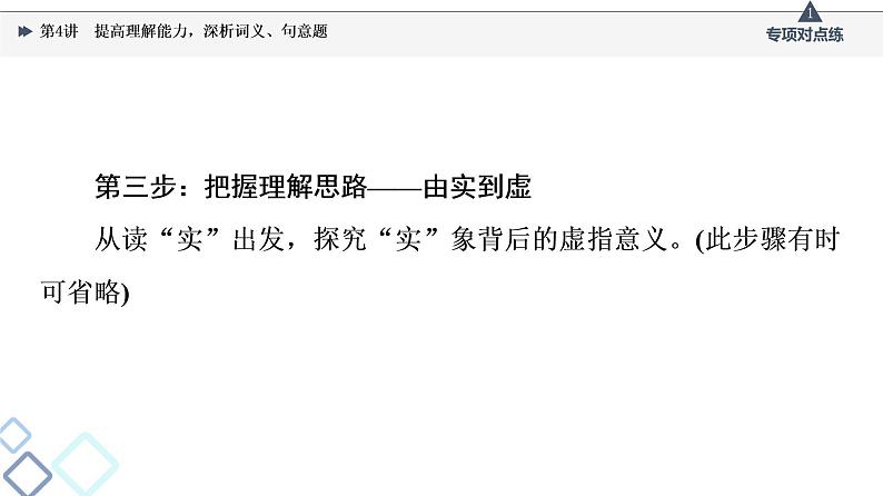 2022版高考语文一轮复习 第1部分 专题2 散文阅读 第4讲 提高理解能力,深析词义、句意题课件PPT第7页