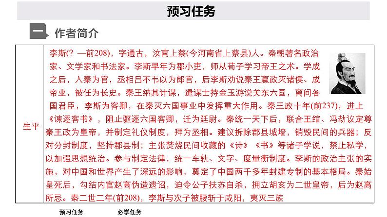 高中语文统编版必修下册--第11课 谏逐客书(课件)第2页