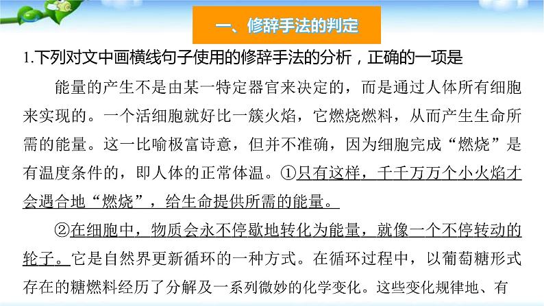 高考语文复习--正确使用修辞手法(掌握修辞手法的构成及表达效果)课件PPT04