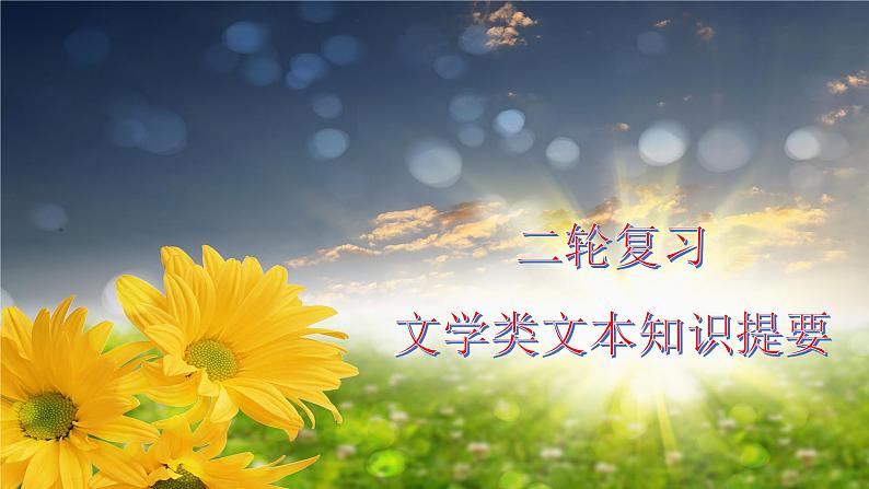 高考语文复习-- 文学类文本知识提要(课件)01