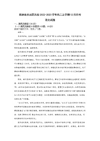 湖南省株洲市天元区2022-2023学年高二语文上学期12月月考试卷（Word版附答案）