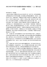 2022-2023学年四川省成都市蓉城高中联盟高二（上）期末语文试卷（含答案解析）