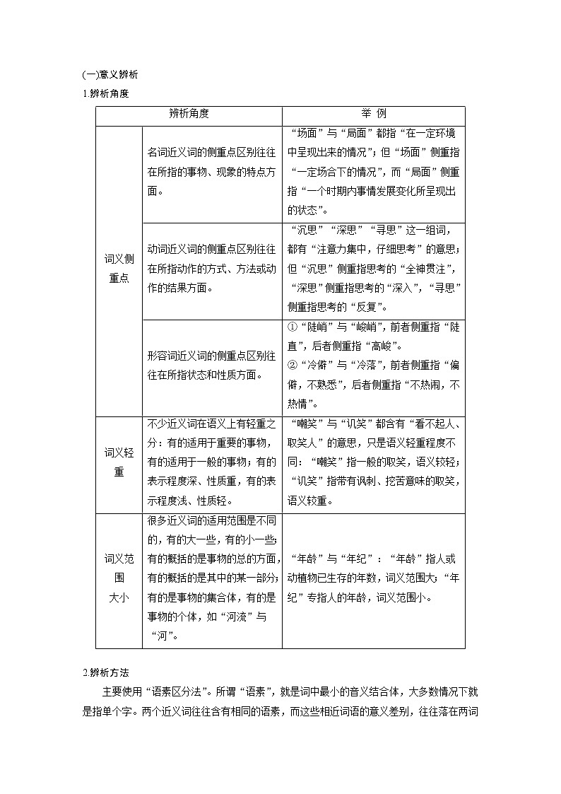 新高考语文第1部分 语言策略与技能 任务组一 任务二 精解词义,细察语境,正确使用词语 试卷02