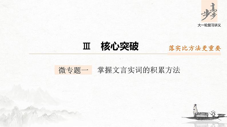 新高考语文第2部分 专题10 微专题一 掌握文言实词的积累方法课件PPT第1页