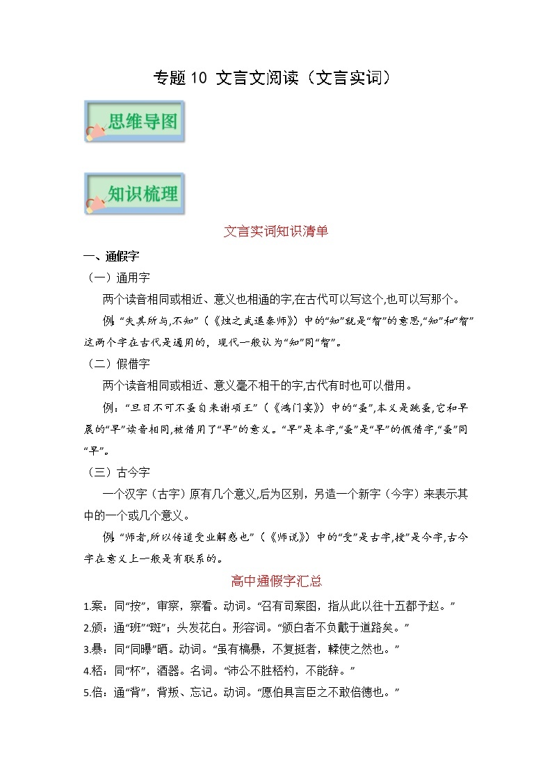 专题07 散文阅读（结构思路）——【备考2023】高考语文备考系列（复习思维导图 必备知识手册）01