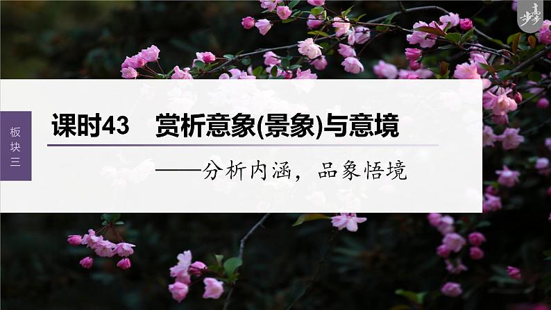 新教材新高考版语文一轮复习课件 第4部分 古诗词阅读与鉴赏 课时43 赏析意象 (景象)与意境——分析内涵,品象悟境03
