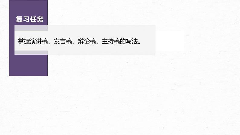 新教材新高考版语文一轮复习课件 第10部分 写作突破 应用文写作训练1 掌握“四稿”写作——针对听众,强化现场感04