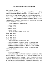 2023年天津市紅橋區(qū)高考語文一模試卷（含答案解析）