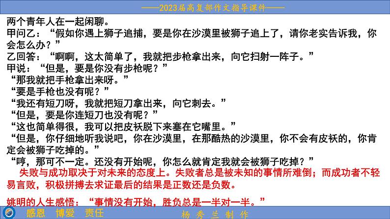 2023届高考语文复习:关系式思辨类作文 课件第1页