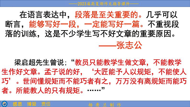 2023届高考语文复习:议论文段落写法 课件第3页