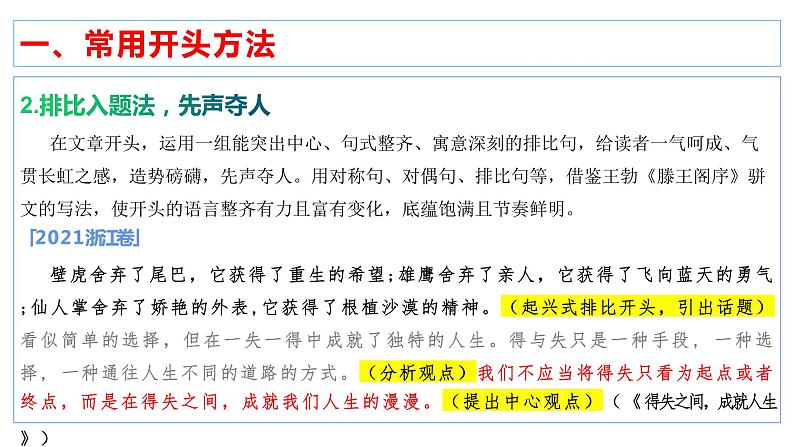 2023届高考写作指导:高考议论文开头 课件第5页