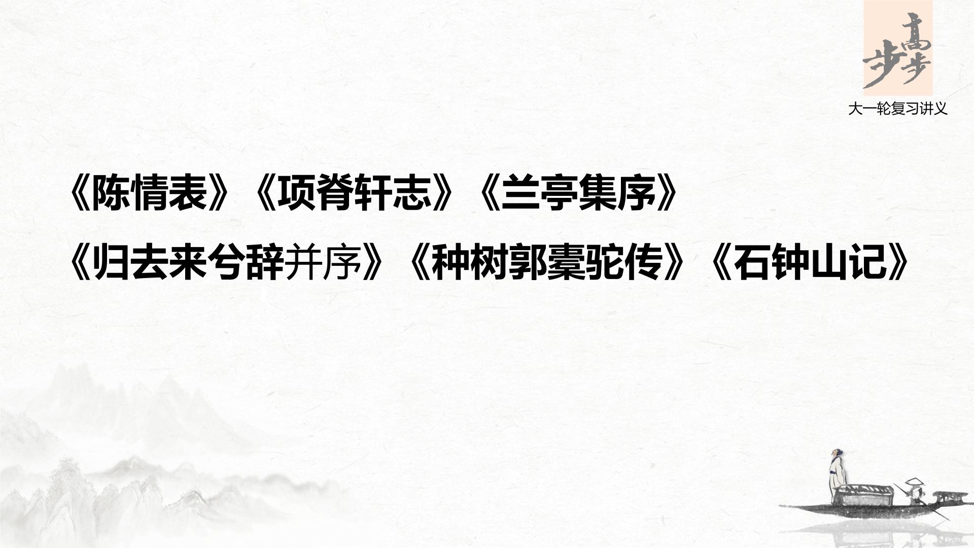 新高考语文第2部分 教材文言文点线面 选择性必修下册 Ⅰ 课文1　陈情表课件PPT