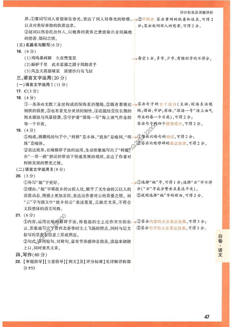 2023年《腾远高考 黑白卷》语文(全国版)02