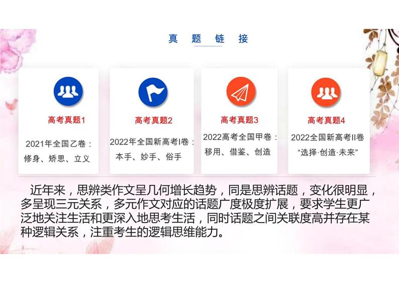 2023年高考作文备考:三元思辨作文写作示例课件PPT第2页