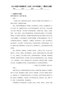 2023届四川省绵阳市三台县三台中学校高三二模语文试题（含解析）