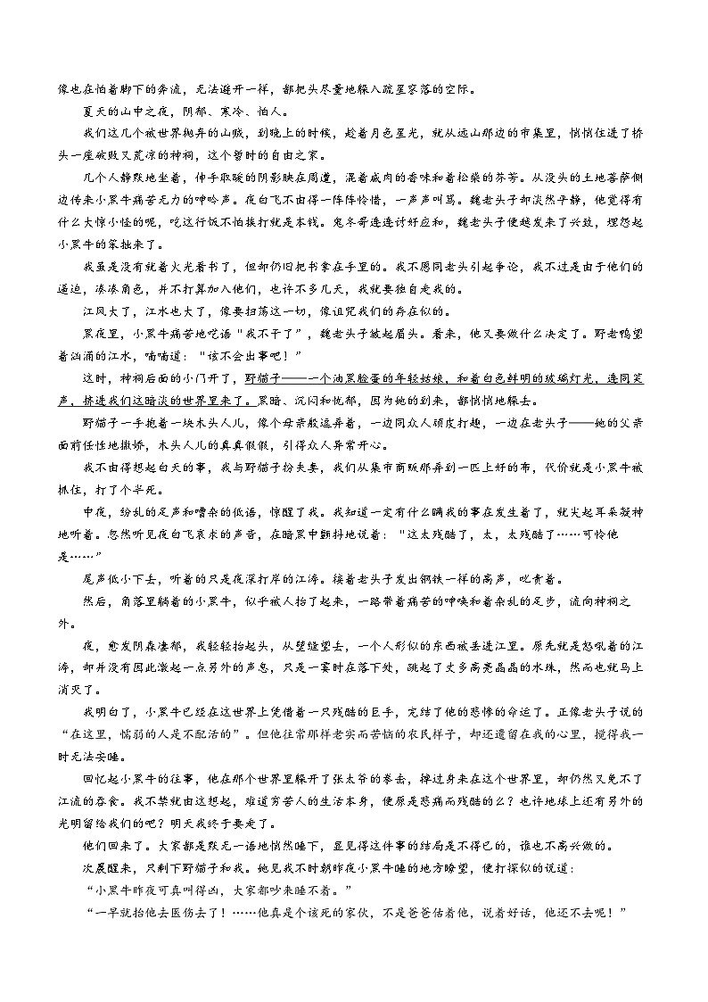 湖南省名校联盟2023届高三语文下学期5月冲刺压轴大联考试卷(Word版附答案)03