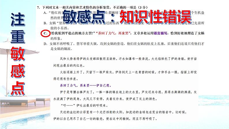 高考语文复习-- 高考语文试题难点疑点突破练7(课件)第5页