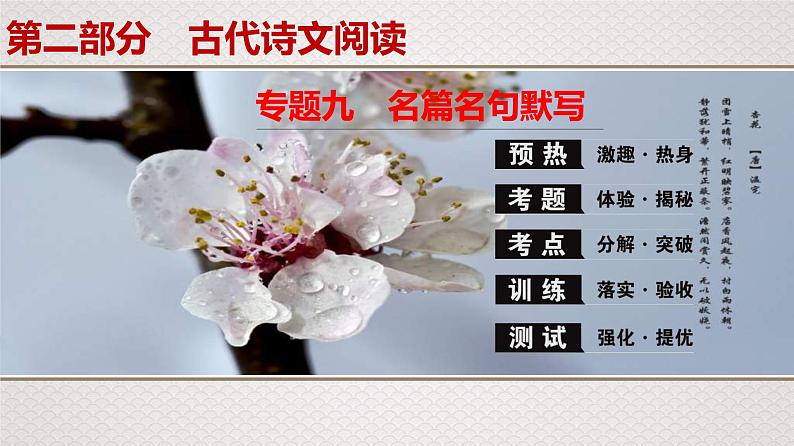 (新高考)高考语文一轮复习课件专题9 名篇名句默写01