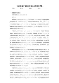 2023届辽宁省沈阳市高三三模语文试题（含答案解析）