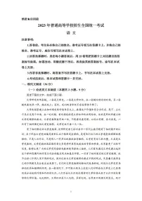 2023年高考真题——语文(全国乙卷)含答案