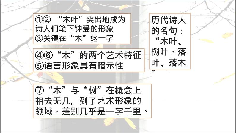 统编版高中语文-必修下册-《说木叶》优秀课件第6页