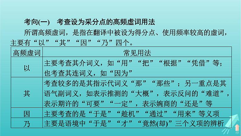 新教材适用2024版高考语文一轮总复习复习任务群3古诗文阅读专题5文言文阅读分点突破1巩固文言基础第2课时掌握文言虚词课件06