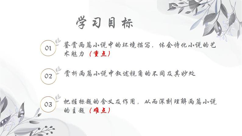 部编版高中语文必修上册 第一单元第三课《百合花》《哦,香雪》比较阅读第二课时课件+教案+学案+同步练习02