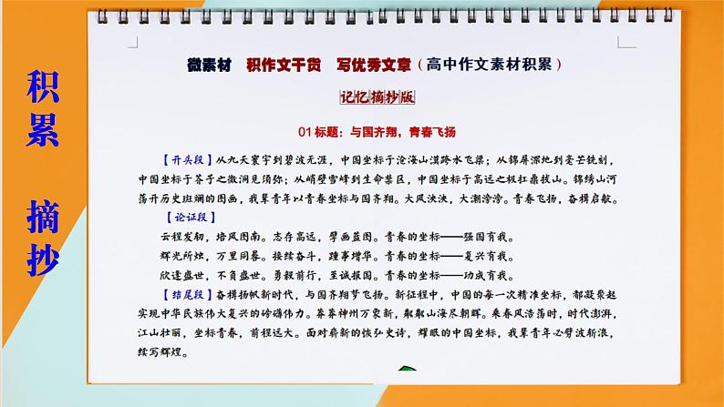 高中作文技法指导-- 积作文干货 写优秀文章(课件)第5页