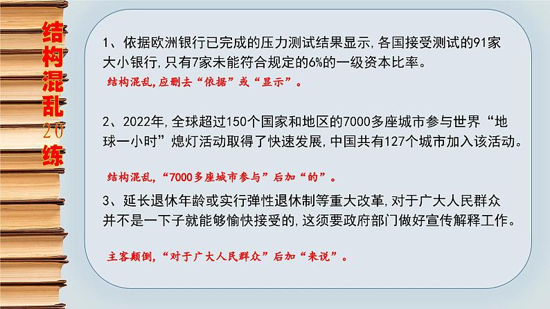 高中语文复习-- 语文知识竞赛4(病句)讲解课件第5页