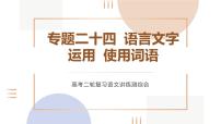 专题二十四  语言文字运用使用词语（PPT）-2023年高考语文二轮复习讲练测（全国通用）