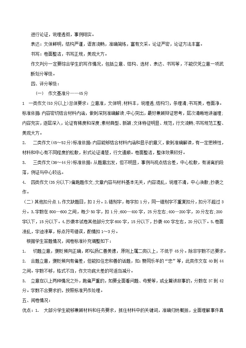 专题106 名校模拟考试作文原题、参考立意及评分标准-2022年高考语文满分作文时新素材例文精选第3页