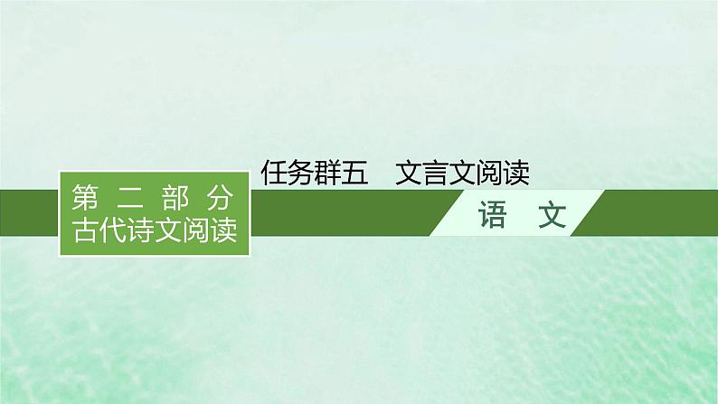 适用于新教材2024版高考语文一轮总复习第二部分古代诗文阅读任务群五文言文阅读课件部编版第1页