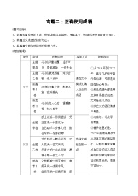 专题二：正确使用成语-备战2024年高考语文一轮复习一本通（全国通用）解析版