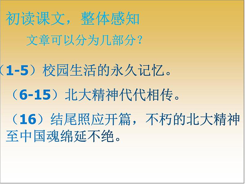 【中职专用】高中语文 人教版 基础模块上册 1《永远的校园》课件08