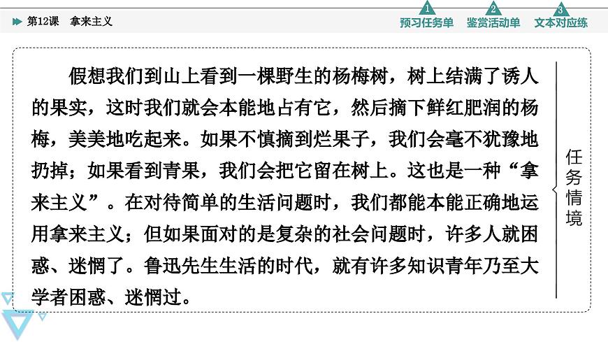 第6單元 進(jìn)階1 第12課　拿來主義第3頁(yè)