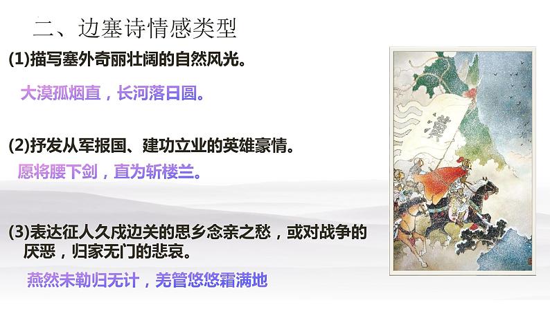 2024届高考语文复习:古诗鉴赏之边塞诗 课件第3页