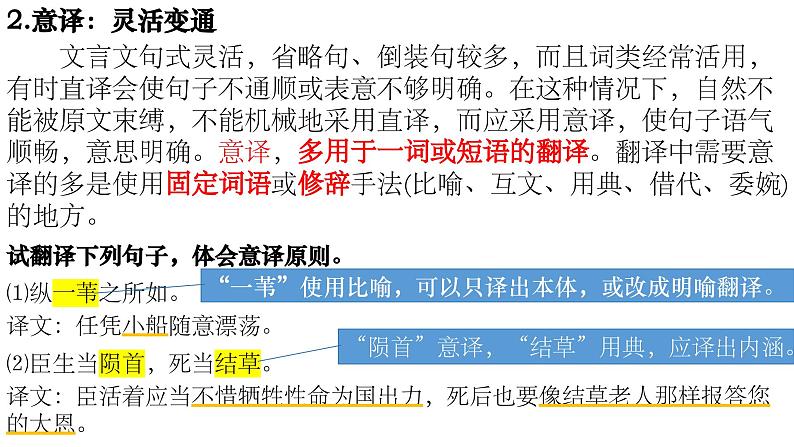 2024届高考语文复习:文言文翻译 课件第6页
