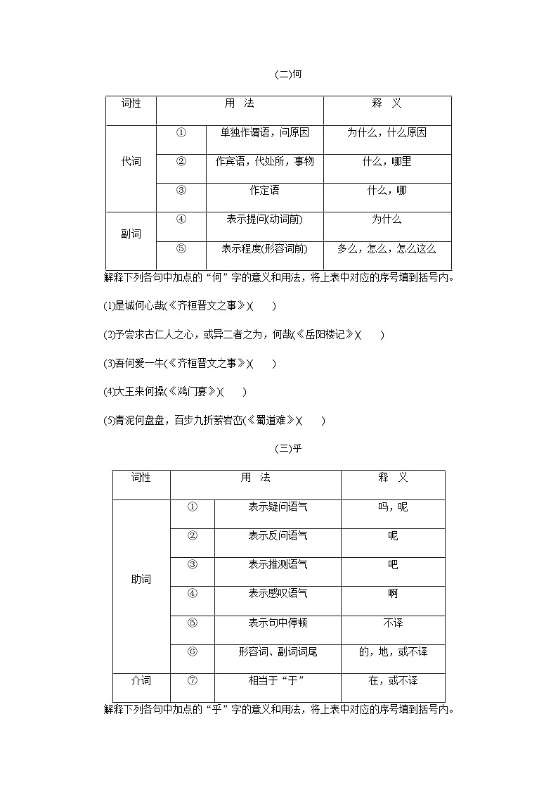 高考语文一轮复习知识清单18个文言虚词详解含答案第2页
