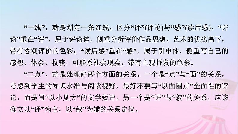 新教材适用2023_2024学年高中语文第3单元作文专题:学写文学短评课件部编版必修上册第4页