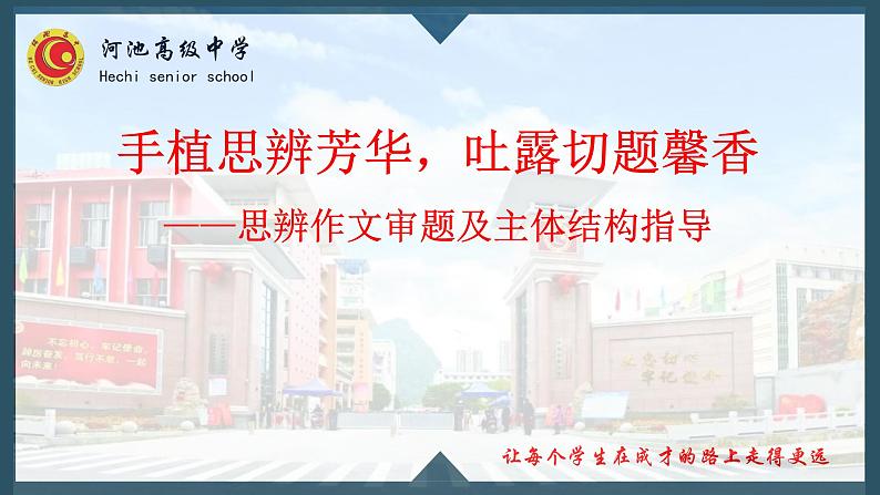 2024届高考语文复习:思辨作文审题及主体结构指导 课件第1页