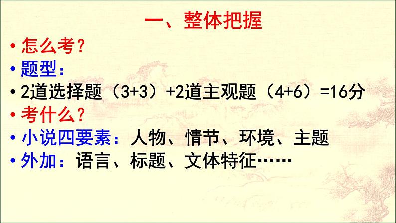 2024届高考语文复习:小说阅读 课件第2页