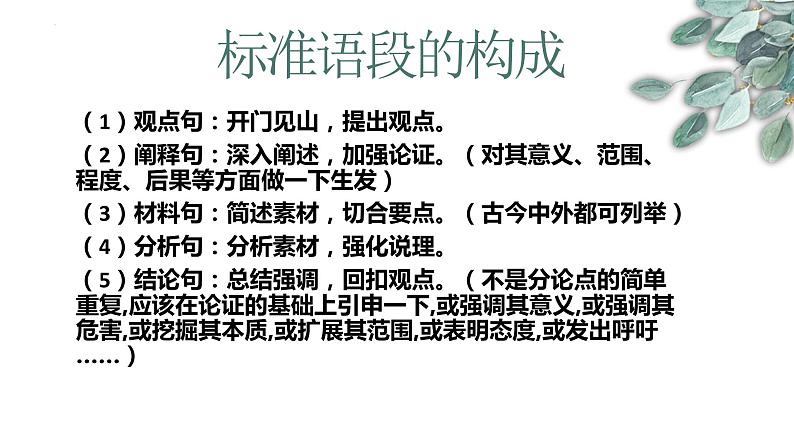 2024届高考语文复习:议论性文段写作 课件第3页