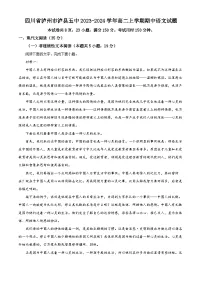 四川省泸州市泸县五中2023-2024学年高二上学期期中语文试题（Word版附解析）