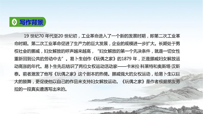 高中语文统编版选择性必修中册 第12课 玩偶之家(节选)课件05
