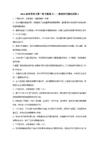 2024届高考语文第一轮专题复习——修改病句强化训练（含解析）