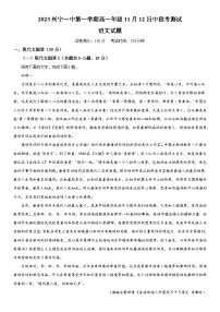 广东省梅州市兴宁市第一中学2023-2024学年高一上册11月月考语文试题（含解析）