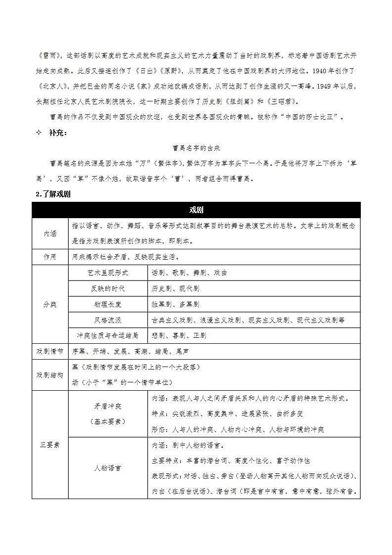 5 《雷雨(节选)》教学课件+教案+学案+分层练习+朗读视频02