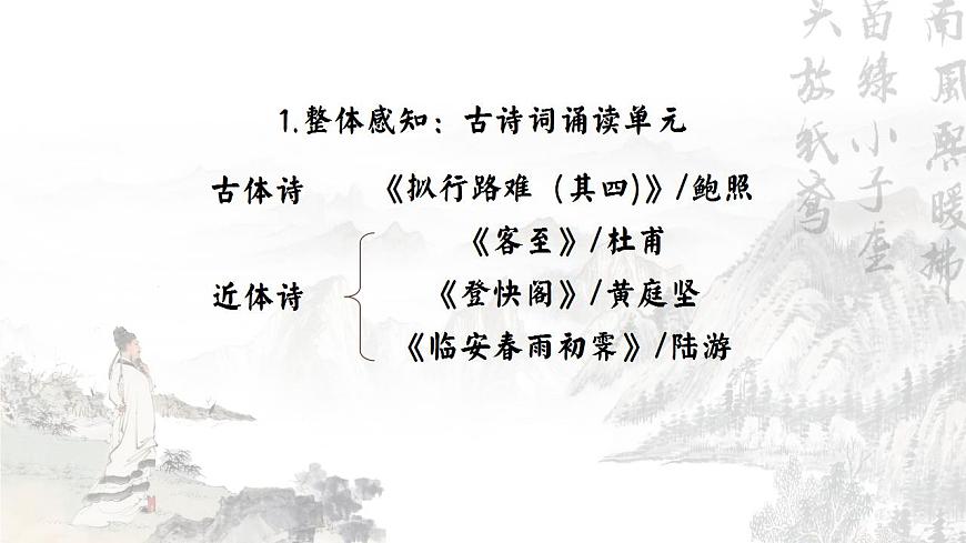 古（第一課時(shí)）.知人論世，傳承文化——古詩(shī)詞誦讀《擬、客、登、臨》部級(jí)精品課品讀（第一課時(shí)）課件第4頁(yè)